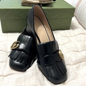 Gucci Marmont Loafer Heels